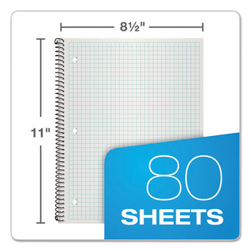 TOPS™ Second Nature Single Subject Wirebound Notebooks, 1 Subject, Quadrille Rule, Randomly Assorted Covers, 11 X 8.5, 80 Sheets freeshipping - TVN Wholesale